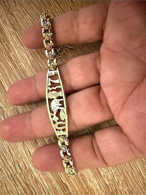 Gold & Silver-Tone Decorative Bracelet